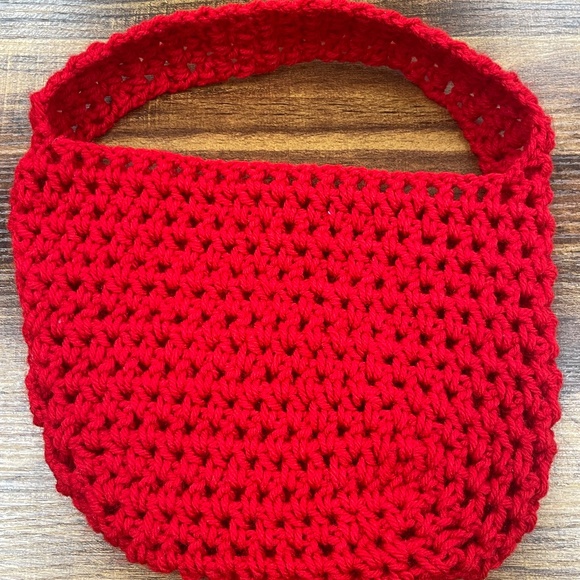 Handbags - Handmade Red mesh bag tote